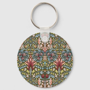 William Morris Schlangenhaupt-Blumenmuster Schlüsselanhänger