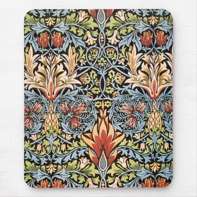 William Morris Schlangenhaupt-Design Mousepad (Vorne)