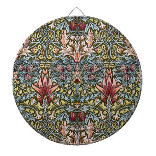 William Morris Schlangenkopf-Blumenmuster Dartscheibe