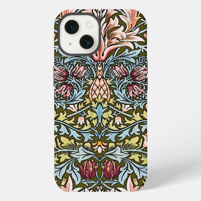 William Morris Schlangenkopf-Blumenmuster iPhone Hülle (Rückseite)