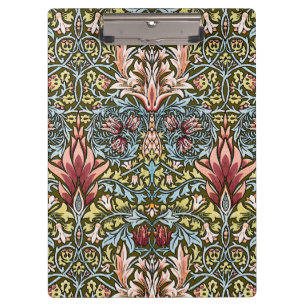 William Morris Schlangenkopf-Blumenmuster Klemmbrett