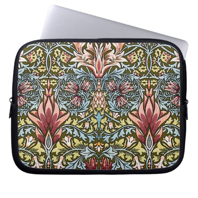 William Morris Schlangenkopf-Blumenmuster Laptopschutzhülle (Vorderseite)