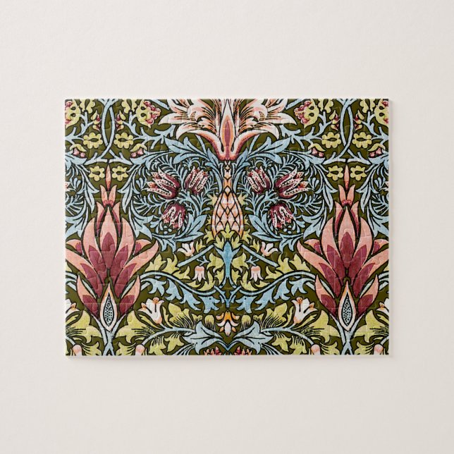 William Morris Schlangenkopf-Blumenmuster Puzzle (Horizontal)