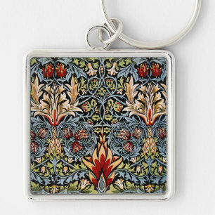 William Morris Schlangenkopf-Blumenmuster Schlüsselanhänger