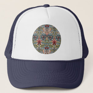 William Morris Schlangenkopf-Blumenmuster Truckerkappe