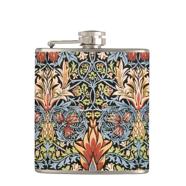 William Morris Schlangenkopf-Design Flachmann (Vorderseite)
