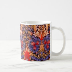 William Morris Schlangenkopf Vintage-Blumenmuster Kaffeetasse