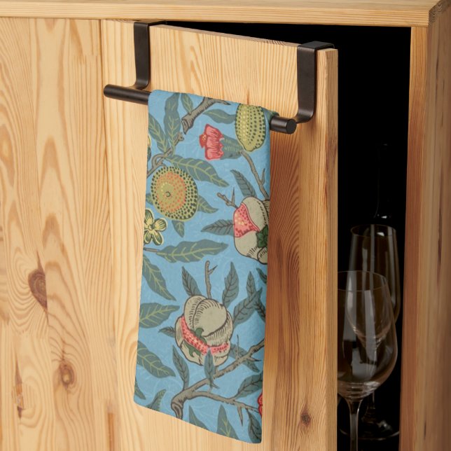 William Morris Schöne Blätter Farbige Früchte Geschirrtuch (Drittel gefaltet)