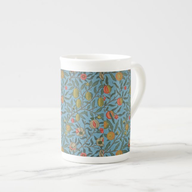 William Morris Schöne Blätter Farbige Früchte Prozellantasse (Vorderseite Rechts)