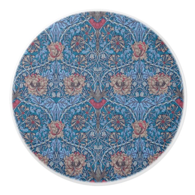 William Morris, schönes, blumengeschmücktes Muster Keramikknauf (Vorderseite)