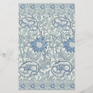 William Morris Schönes Blumenmuster, blau, Rose Briefpapier