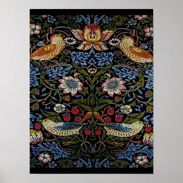 William Morris schönes Muster, Art nouveau, vin Poster (Vorne)