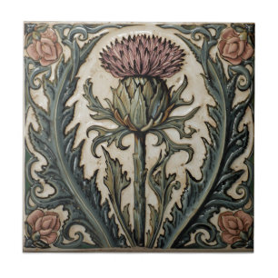 William Morris Schottische Distel vintage floral  Fliese