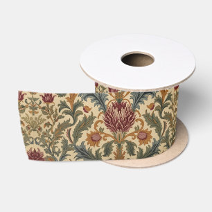 William Morris Schottische Distel vintage floral Satinband
