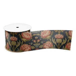 William Morris Schottische Distel vintage floral Satinband