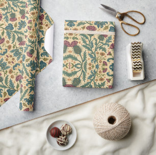 William Morris Schottischer Distel vintage floral Geschenkpapier