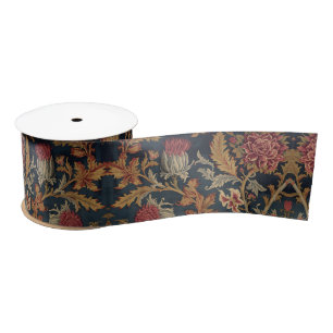 William Morris Schottischer Distel vintage floral Satinband