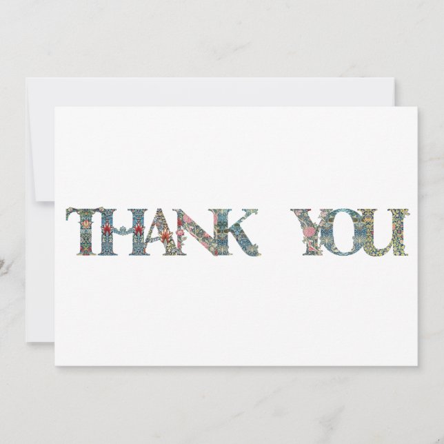 WILLIAM MORRIS SCHRIFTART DANKESKARTE (Vorderseite)