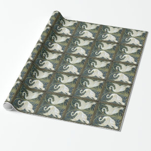 William Morris Schwäne Vintage-Geschenkpapier Geschenkpapier