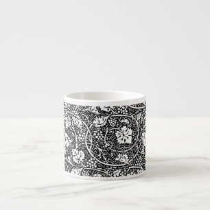 William Morris Schwarz-Weiß-Reben-Muster Espressotasse
