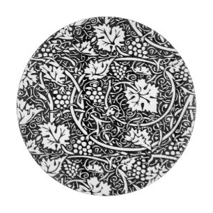 William Morris Schwarz-Weiß-Reben-Muster Schneidebrett