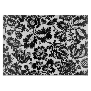 William Morris Schwarz-Weiß-Venetianisches Blumenm Schneidebrett