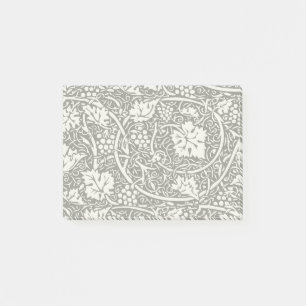 William Morris Schwarz-Weiß-Weinreben-Muster Post-it Klebezettel