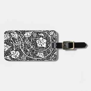 William Morris Schwarz-weißer Weintraum Gepäckanhänger