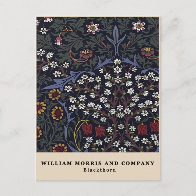 William Morris Schwarzdorn Postkarte (Vorderseite)