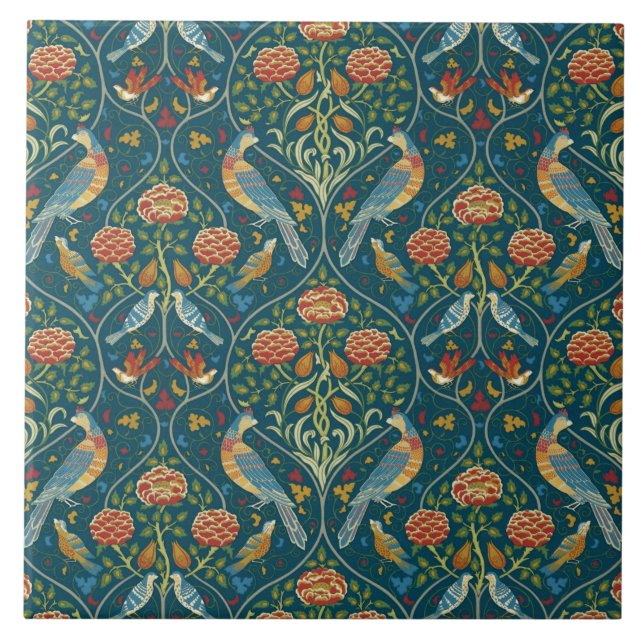 William Morris "Seasons by May" 1 Fliese (Vorderseite)