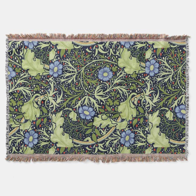 William Morris Seaweed Antike Blume Decke (Vorderseite)