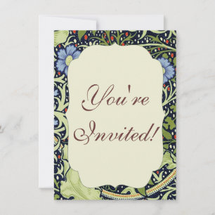 William Morris Seaweed Antike Blume Einladung