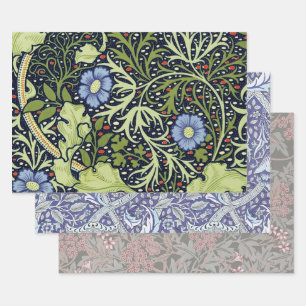 William Morris Seaweed Antike Blume Geschenkpapier Set