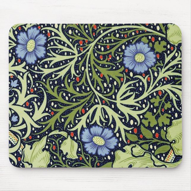 William Morris Seaweed Antike Blume Mousepad (Vorne)