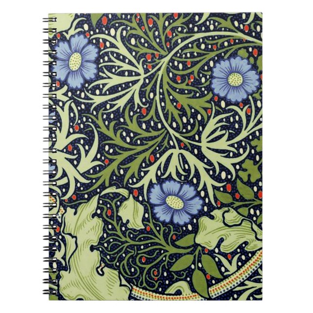 William Morris Seaweed Antike Blume Notizblock (Vorderseite)