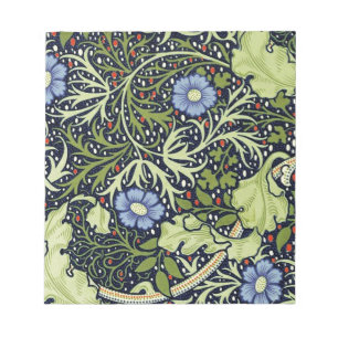 William Morris Seaweed Antike Blume Notizblock