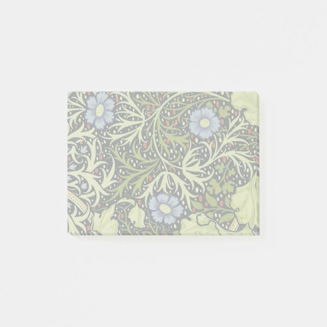 William Morris Seaweed Antike Blume Post-it Klebezettel (Vorderseite)
