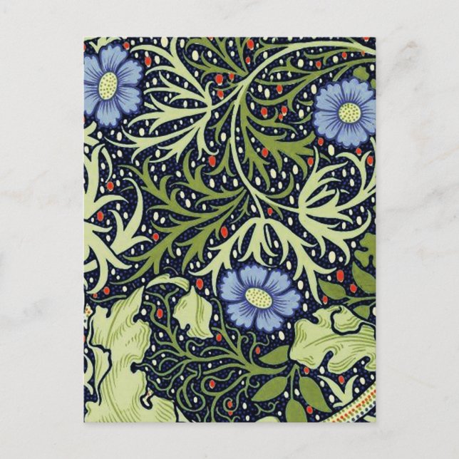 William Morris Seaweed Antike Blume Postkarte (Vorderseite)