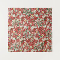 William Morris Seaweed Antike Blume Rot Grün