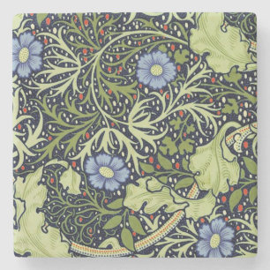 William Morris Seaweed Antike Blume Steinuntersetzer
