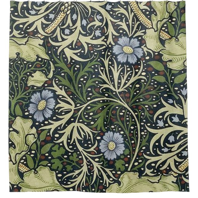 William Morris Seaweed Pattern Duschvorhang (Vorderseite)