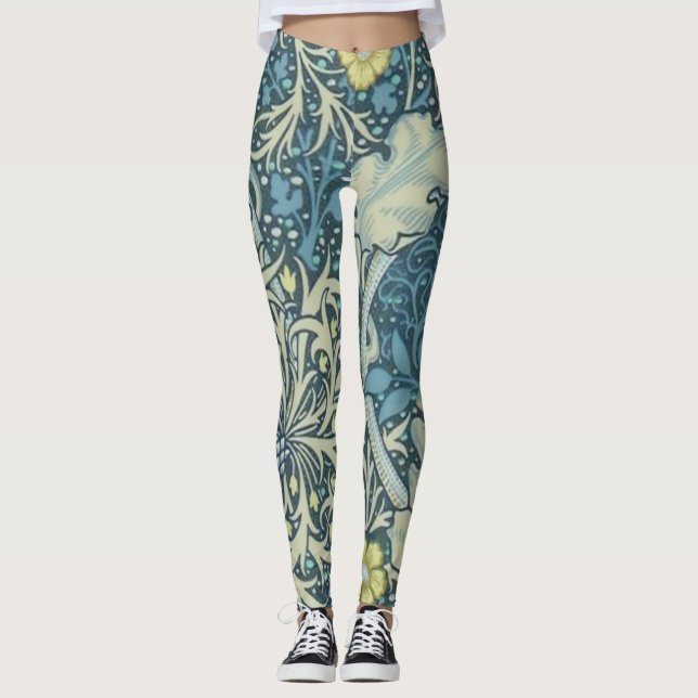 William Morris Seaweed Pattern Leggings (Vorderseite)