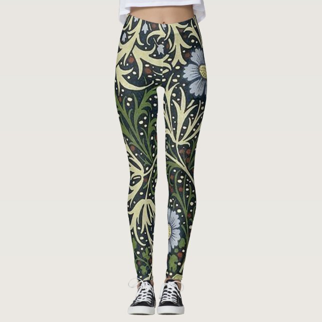 William Morris Seaweed Pattern Leggings (Vorderseite)