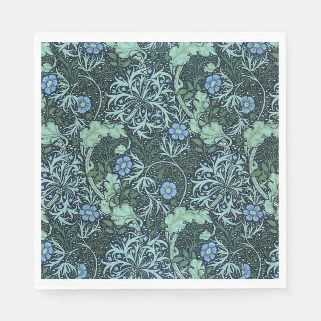William Morris Seaweed Pattern Serviette (Vorderseite)