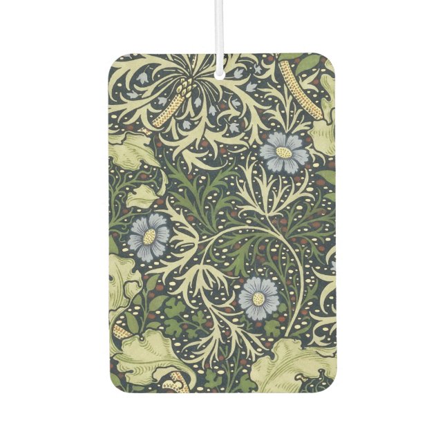 William Morris Seaweed Pattern Vintage Kunst Autolufterfrischer (Vorderseite)