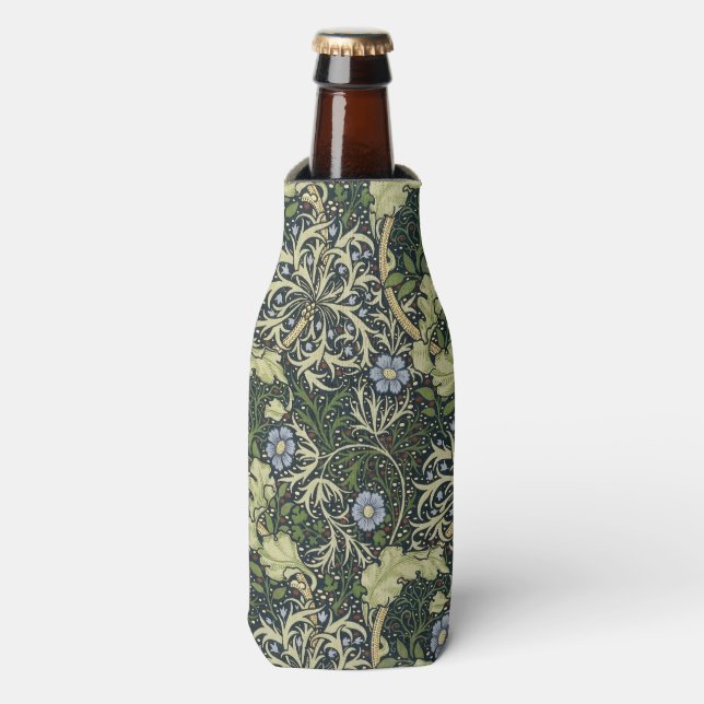 William Morris Seaweed Pattern Vintage Kunst Flaschenkühler (Flaschenvorderseite)