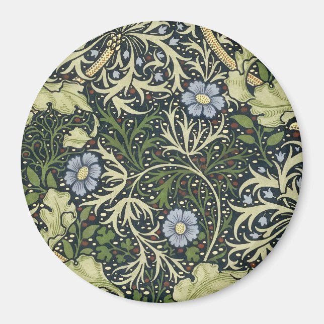 William Morris Seaweed Pattern Vintage Kunst Magnet (Vorne)