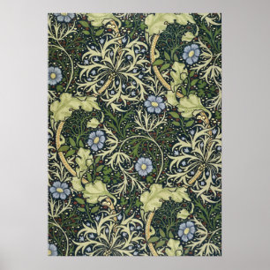 William Morris Seaweed Pattern Vintage Kunst Poster