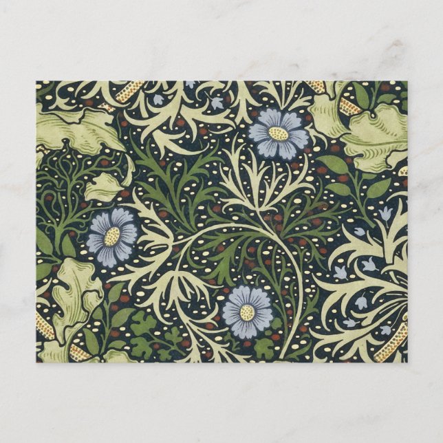 William Morris Seaweed Pattern Vintage Kunst Postkarte (Vorderseite)