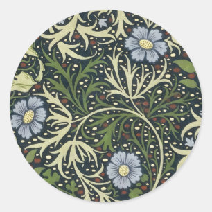 William Morris Seaweed Pattern Vintage Kunst Runder Aufkleber